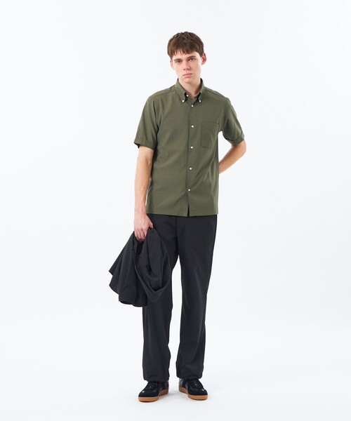 MACKINTOSH PHILOSOPHY(マッキントッシュ フィロソフィー)の「【WEB&一部店舗限定】トロッター スクエアボタンダウン半袖シャツ サッカーストライプ(シャツ/ブラウス・メンズ・ネイビー/ブルー系その他3/グリーン系その他5/ホワイト・42/40/38)」の8枚目の写真