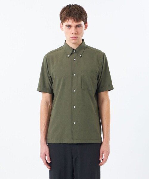 MACKINTOSH PHILOSOPHY(マッキントッシュ フィロソフィー)の「【WEB&一部店舗限定】トロッター スクエアボタンダウン半袖シャツ サッカーストライプ(シャツ/ブラウス・メンズ・ネイビー/ブルー系その他3/グリーン系その他5/ホワイト・42/40/38)」の9枚目の写真