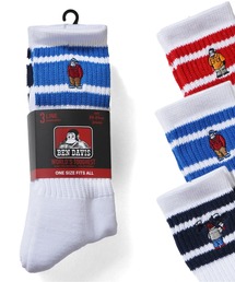 BEN DAVIS（ベンデイビス）の「3P LINE&EMBRO SOCKS（ソックス/靴下）」