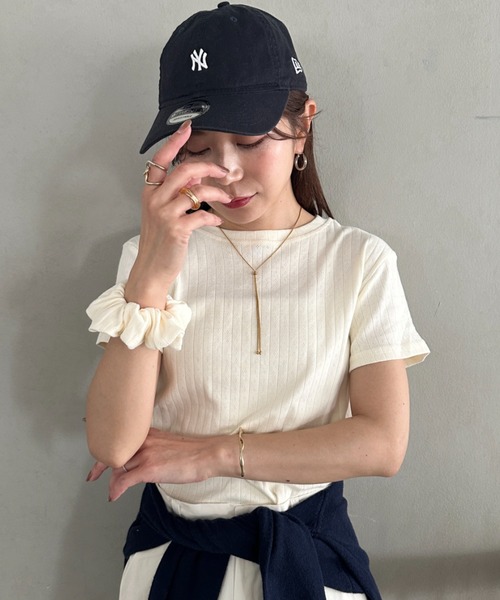 MYMOOD.(マイムード)の「シュシュ付きクロップドトップス 半袖クロップドトップスシュシュ2点SET(Tシャツ/カットソー・レディース・ブラック/ライトグレー/ホワイト/アイボリー・FREE)」の19枚目の写真