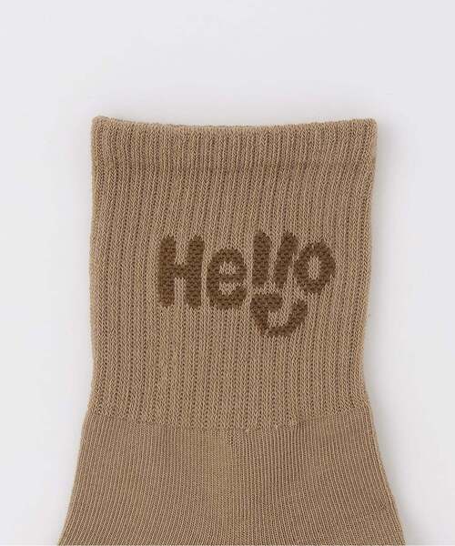b・ROOM(ビールーム)の「HELLOソックス【子供服】【キッズ】【男の子】【女の子】(ソックス/靴下・キッズ・ブルー/ベージュ/ブラック/オフホワイト/グレー・S)」の11枚目の写真