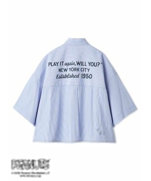 Mila Owen(ミラオーウェン)の「【PEANUTS RECORDS】ボタンダウン短丈シャツ(シャツ/ブラウス・レディース・ピンク/ホワイト/ストライプ・F)」の16枚目の写真