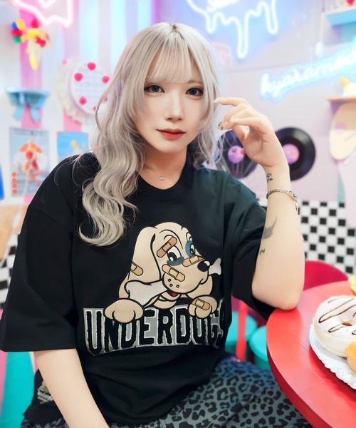 GALFY(ガルフィー)の「【別注】GA×GALFY-別注わんわん大学Tee(Tシャツ/カットソー・レディース・ホワイト/ブラック/ピンク・S/L/XL)」の2枚目の写真
