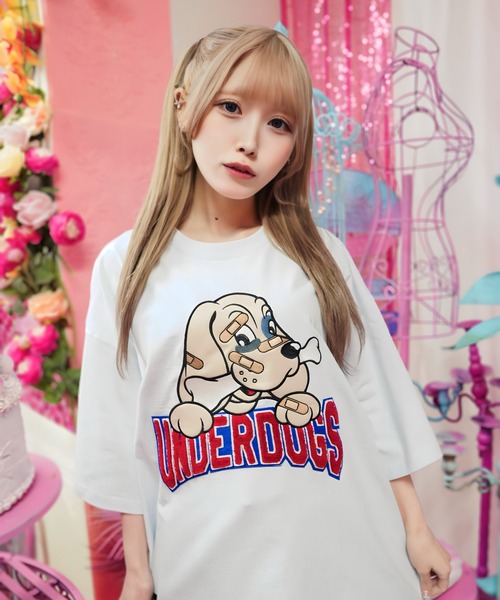 GALFY(ガルフィー)の「【別注】GA×GALFY-別注わんわん大学Tee(Tシャツ/カットソー・レディース・ホワイト/ブラック/ピンク・S/L/XL)」の6枚目の写真