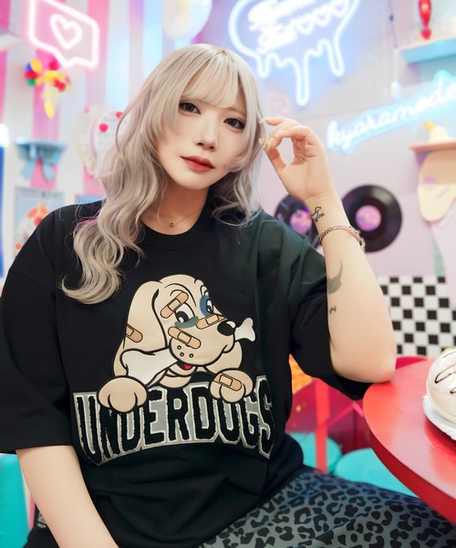 GALFY(ガルフィー)の「【別注】GA×GALFY-別注わんわん大学Tee(Tシャツ/カットソー・レディース・ホワイト/ブラック/ピンク・S/L/XL)」の20枚目の写真