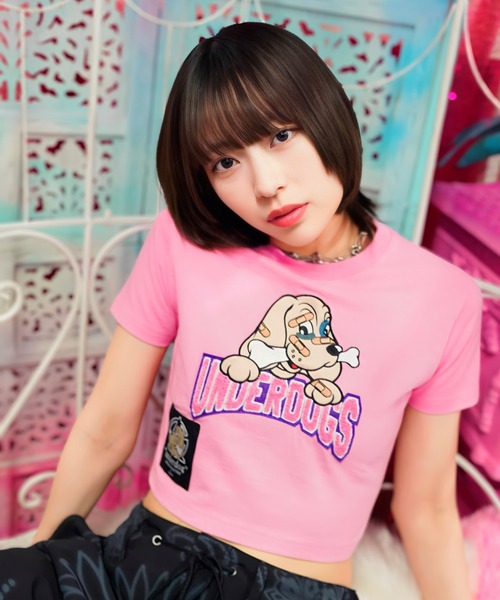 GALFY(ガルフィー)の「【別注】GA×GALFY-別注わんわん大学Tee(Tシャツ/カットソー・レディース・ホワイト/ブラック/ピンク・S/L/XL)」の15枚目の写真