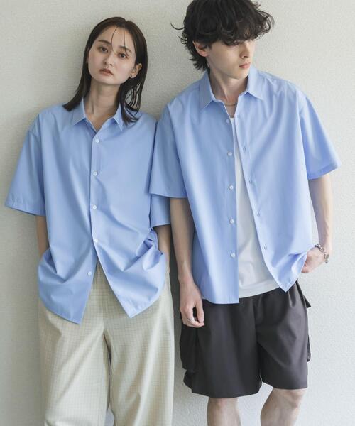 SENSE OF PLACE by URBAN RESEARCH(センスオブプレイスバイアーバンリサーチ)の「『イージーケア/速乾/接触冷感』コンフォートレギュラーカラーショートスリーブシャツ(シャツ/ブラウス・メンズ・ライトブルー/チャコールグレー/イエロー/ベージュ・LARGE/SMALL/MEDIUM)」の18枚目の写真