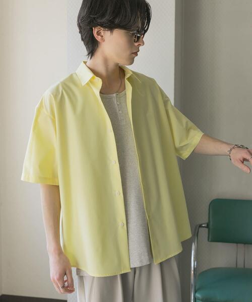 SENSE OF PLACE by URBAN RESEARCH(センスオブプレイスバイアーバンリサーチ)の「『イージーケア/速乾/接触冷感』コンフォートレギュラーカラーショートスリーブシャツ(シャツ/ブラウス・メンズ・ライトブルー/チャコールグレー/イエロー/ベージュ・LARGE/SMALL/MEDIUM)」の12枚目の写真