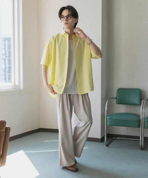 SENSE OF PLACE by URBAN RESEARCH(センスオブプレイスバイアーバンリサーチ)の「『イージーケア/速乾/接触冷感』コンフォートレギュラーカラーショートスリーブシャツ(シャツ/ブラウス・メンズ・ライトブルー/チャコールグレー/イエロー/ベージュ・LARGE/SMALL/MEDIUM)」の14枚目の写真