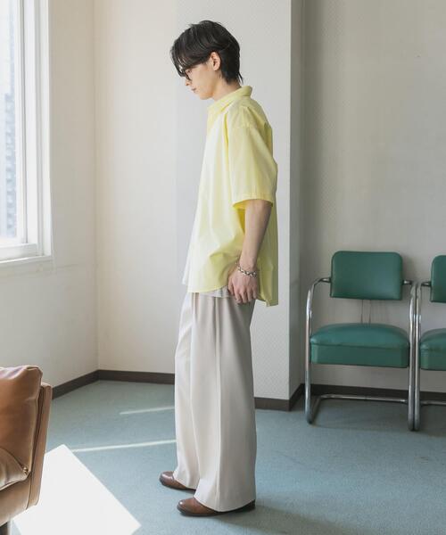 SENSE OF PLACE by URBAN RESEARCH(センスオブプレイスバイアーバンリサーチ)の「『イージーケア/速乾/接触冷感』コンフォートレギュラーカラーショートスリーブシャツ(シャツ/ブラウス・メンズ・ライトブルー/チャコールグレー/イエロー/ベージュ・LARGE/SMALL/MEDIUM)」の15枚目の写真