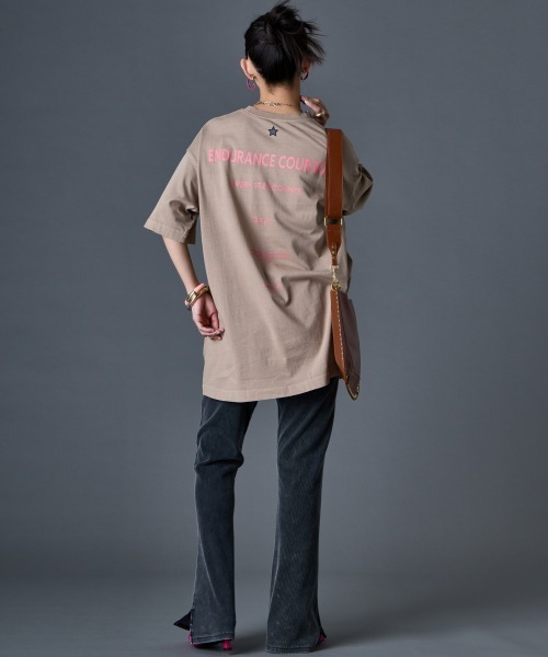 GEVS.(ジェイヴィス)の「綿100%ロゴプリントチュニックTシャツ<大きいサイズ有>GEVS.(その他トップス・レディース・オフホワイト/ブラック/ベージュ・M/L/LL/3L/4L/5L)」の12枚目の写真