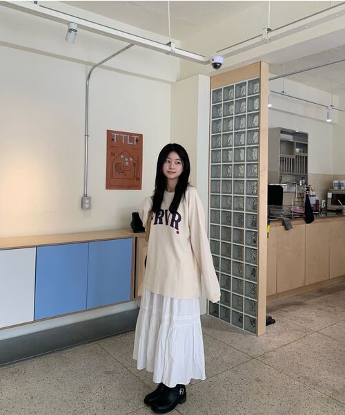FRIVER07（フリバー07）の「Friver logo waffle t-shirt [FRSP05LT04]_Cream（Tシャツ/カットソー・レディース・Cream・FREE）」の3枚目の写真