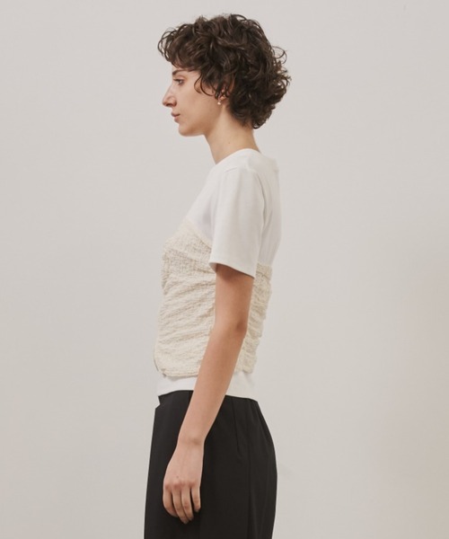 STUDIOUS(ステュディオス)の「【CITY TOKYO/シティートウキョウ】Bustier Combination Tops/ビスチェコンビネーショントップス(Tシャツ/カットソー・レディース・ホワイト/ブラック・FREE)」の5枚目の写真