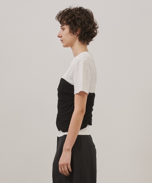 STUDIOUS(ステュディオス)の「【CITY TOKYO/シティートウキョウ】Bustier Combination Tops/ビスチェコンビネーショントップス(Tシャツ/カットソー・レディース・ホワイト/ブラック・FREE)」の12枚目の写真