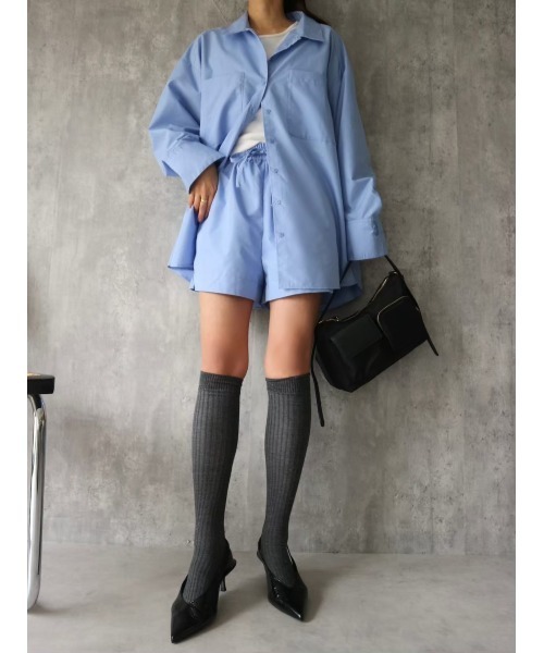 TRUNC(トランクエイティーエイト)の「Utility Shirt & Shorts Setup(シャツ/ブラウス・レディース・ブルー・FREE)」の1枚目の写真