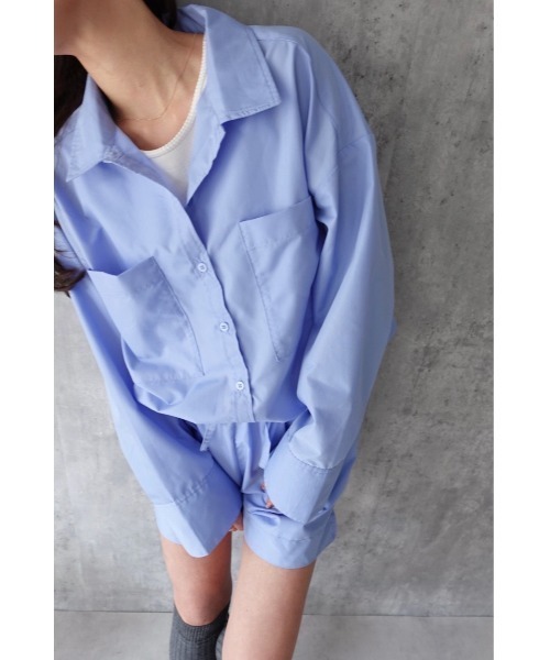TRUNC(トランクエイティーエイト)の「Utility Shirt & Shorts Setup(シャツ/ブラウス・レディース・ブルー・FREE)」の4枚目の写真