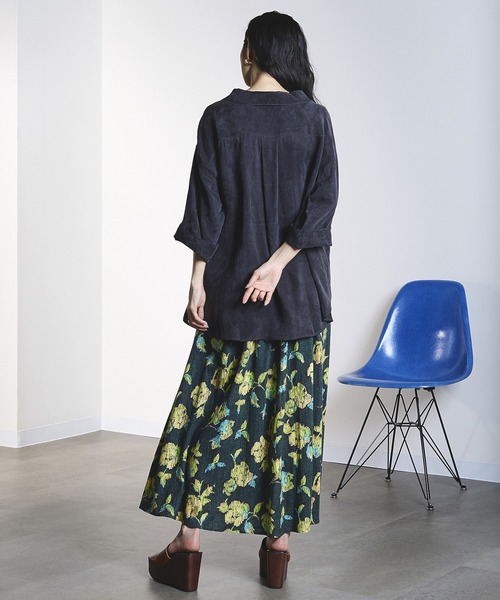 ROSE BUD（ローズバッド）の「ROSE PRINT GATHERED SKIRT（スカート・レディース・オフホワイト/ダークオリーブ・ONE SIZE）」の15枚目の写真