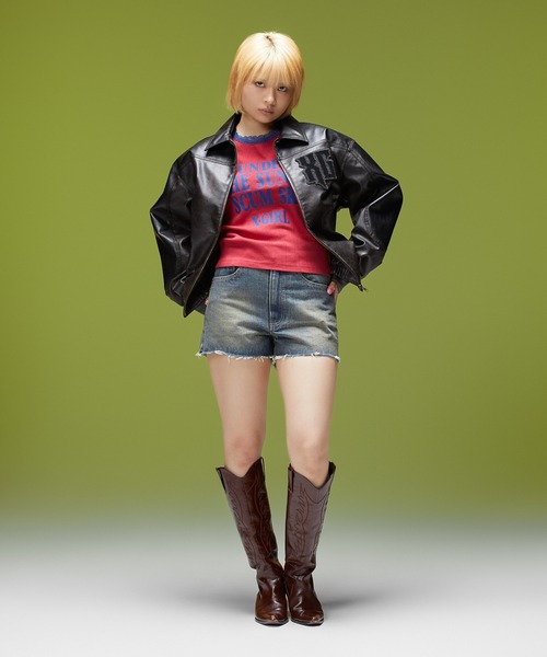 X-girl(エックスガール)の「LACE TRIM L/S BABY TOP(Tシャツ/カットソー・レディース・ベージュ/ブラック/バーガンディー・ONE SIZE)」の14枚目の写真