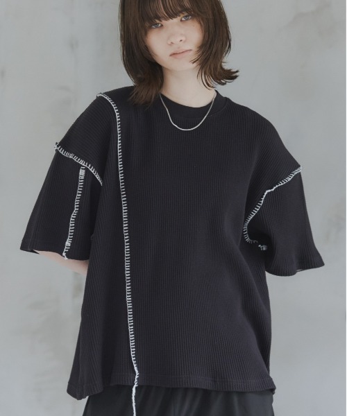 セール】Stitch Knit T-Shirt / ステッチニットTシャツ メンズ