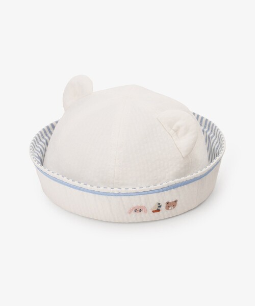 Afternoon Tea（アフタヌーンティー）の「サマーハット/レ プルミエ ザミ（その他ベビー用品・キッズ・ホワイト・ONE SIZE）」の3枚目の写真