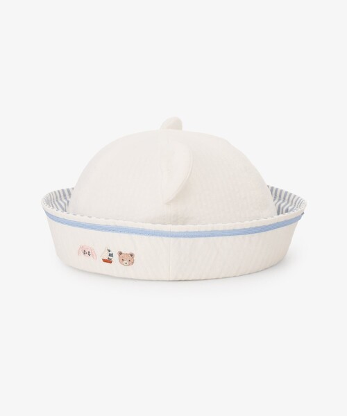 Afternoon Tea（アフタヌーンティー）の「サマーハット/レ プルミエ ザミ（その他ベビー用品・キッズ・ホワイト・ONE SIZE）」の5枚目の写真