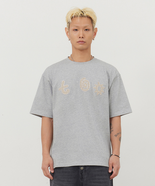 TONY LAWRENCE(トニーローレンス)の「アプリーケ刺繍半袖Tシャツメランジグレー(Tシャツ/カットソー・メンズ・その他・1/2)」の1枚目の写真