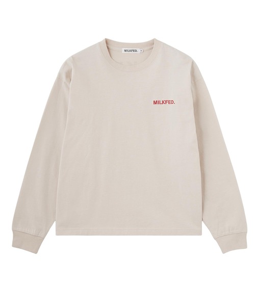 MILKFED.(ミルクフェド)の「STENCIL ARCH LOGO L/S TEE(Tシャツ/カットソー・レディース・ブラック/オフホワイト/バーガンディー・M/L)」の19枚目の写真