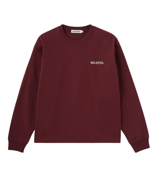 MILKFED.(ミルクフェド)の「STENCIL ARCH LOGO L/S TEE(Tシャツ/カットソー・レディース・ブラック/オフホワイト/バーガンディー・M/L)」の21枚目の写真