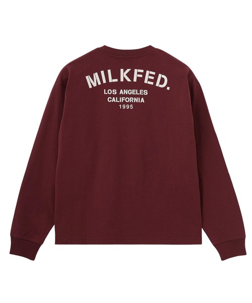 MILKFED.(ミルクフェド)の「STENCIL ARCH LOGO L/S TEE(Tシャツ/カットソー・レディース・ブラック/オフホワイト/バーガンディー・M/L)」の22枚目の写真