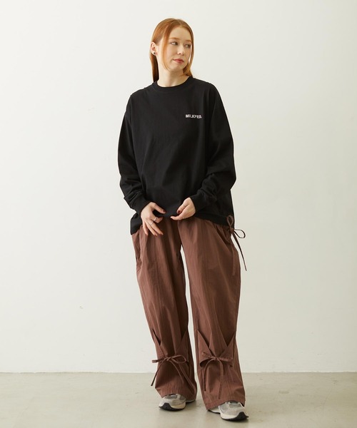 MILKFED.(ミルクフェド)の「STENCIL ARCH LOGO L/S TEE(Tシャツ/カットソー・レディース・ブラック/オフホワイト/バーガンディー・M/L)」の12枚目の写真