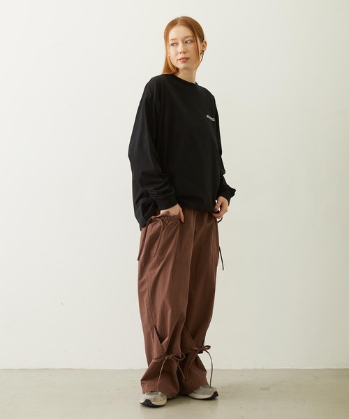 MILKFED.(ミルクフェド)の「STENCIL ARCH LOGO L/S TEE(Tシャツ/カットソー・レディース・ブラック/オフホワイト/バーガンディー・M/L)」の13枚目の写真