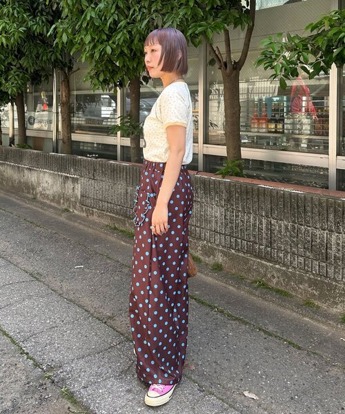 HELLO.SANFRANCISCO(ハローサンフランシスコ)の「【HELLO.SANFRANCISCO/ハローサンフランシスコ】ワッフルプリントTEE(Tシャツ/カットソー・レディース・アイボリー/サックスブルー/ピンク・ONE SIZE)」の18枚目の写真