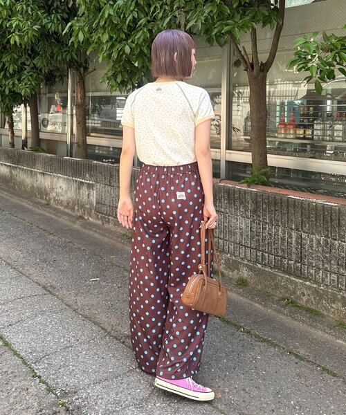 HELLO.SANFRANCISCO(ハローサンフランシスコ)の「【HELLO.SANFRANCISCO/ハローサンフランシスコ】ワッフルプリントTEE(Tシャツ/カットソー・レディース・アイボリー/サックスブルー/ピンク・ONE SIZE)」の19枚目の写真