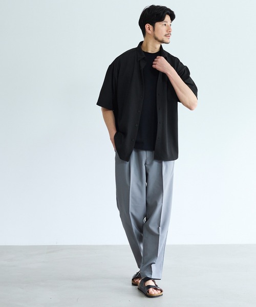 coca（coca）（コカ）の「【WEB限定セール】ライトエンボス半袖シャツ（シャツ/ブラウス・メンズ・ブラウン/ブラック・XL/L/M）」の4枚目の写真