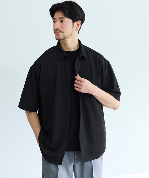 coca（coca）（コカ）の「【WEB限定セール】ライトエンボス半袖シャツ（シャツ/ブラウス・メンズ・ブラウン/ブラック・XL/L/M）」の5枚目の写真