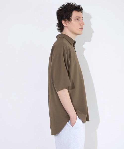 coca（coca）（コカ）の「【WEB限定セール】ライトエンボス半袖シャツ（シャツ/ブラウス・メンズ・ブラウン/ブラック・XL/L/M）」の9枚目の写真