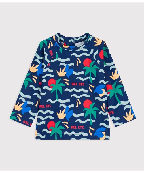 PETIT BATEAU（プチバトー）の「プリントラッシュガード（水着・キッズ・ブルー系その他・18MONTH/24MONTH/36MONTH/12MONTH）」の4枚目の写真