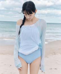 CELITAILS（セリテールズ）の「CHECK ROSE MONOKINI SWIM_SKY BLUE（水着）」