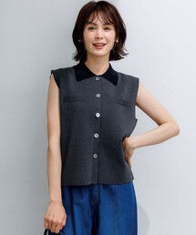 ライトスポンディッシュ ポロ襟ニット