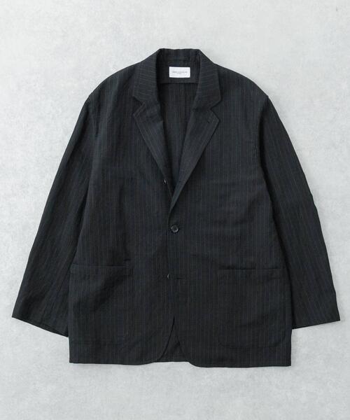 URBAN RESEARCH(アーバンリサーチ)の「new basic WOOL LINEN SINGLE SHIRTS JACKET(その他アウター・メンズ・ストライプ/ブラック・X-LARGE/LARGE/MEDIUM)」の2枚目の写真