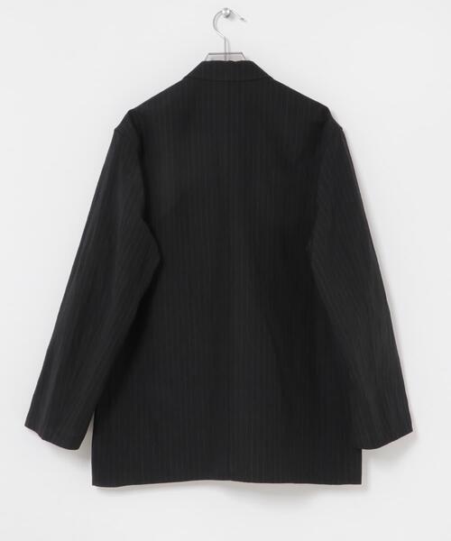 URBAN RESEARCH(アーバンリサーチ)の「new basic WOOL LINEN SINGLE SHIRTS JACKET(その他アウター・メンズ・ストライプ/ブラック・X-LARGE/LARGE/MEDIUM)」の7枚目の写真