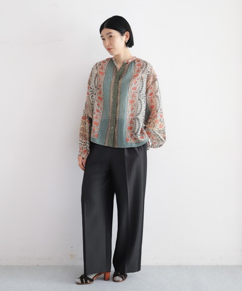 NOMBRE IMPAIR(ノンブルアンペール)の「【予約】ヘリンボーンコンビ イージーパンツ(その他パンツ・レディース・ブラウン/ブラック・FREE)」の7枚目の写真