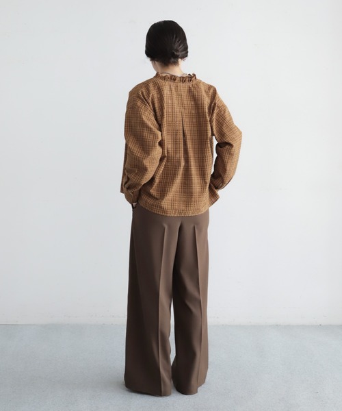 NOMBRE IMPAIR(ノンブルアンペール)の「【予約】ヘリンボーンコンビ イージーパンツ(その他パンツ・レディース・ブラウン/ブラック・FREE)」の16枚目の写真
