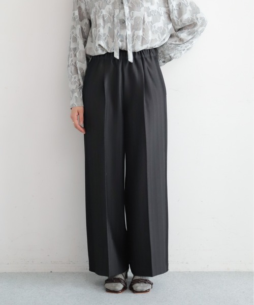 NOMBRE IMPAIR(ノンブルアンペール)の「【予約】ヘリンボーンコンビ イージーパンツ(その他パンツ・レディース・ブラウン/ブラック・FREE)」の3枚目の写真