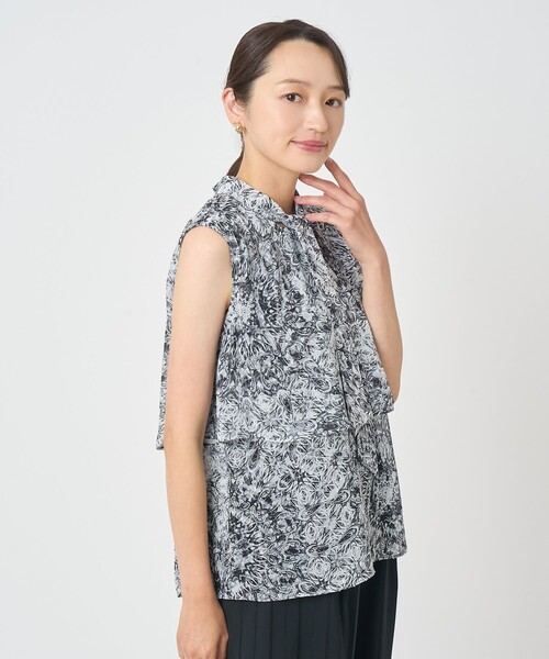ANAYI（アナイ）の「カレイドミラープリントボウタイ ブラウス（シャツ/ブラウス・レディース・ターコイズブルー/ブラック・38/36）」の17枚目の写真