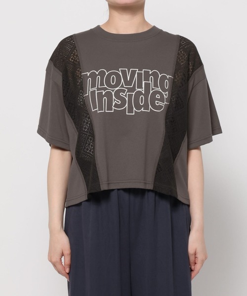 GLOBAL WORK(グローバルワーク)の「レース切り替えプリントTシャツ/713233(Tシャツ/カットソー・レディース・スミクロ/アイボリー・MEDIUM/LARGE)」の16枚目の写真