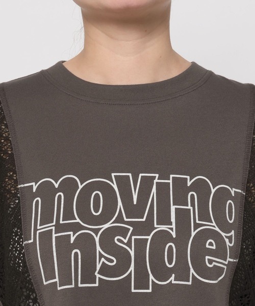 GLOBAL WORK(グローバルワーク)の「レース切り替えプリントTシャツ/713233(Tシャツ/カットソー・レディース・スミクロ/アイボリー・MEDIUM/LARGE)」の19枚目の写真