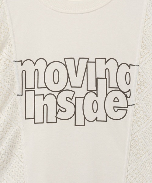 GLOBAL WORK(グローバルワーク)の「レース切り替えプリントTシャツ/713233(Tシャツ/カットソー・レディース・スミクロ/アイボリー・MEDIUM/LARGE)」の8枚目の写真