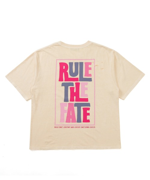 RULE THE FATE(ルールザフェイト)の「RTF VERTICAL TEE/バーティカルTシャツ(Tシャツ/カットソー・メンズ・ベージュ/ブラック・0/2/1)」の5枚目の写真