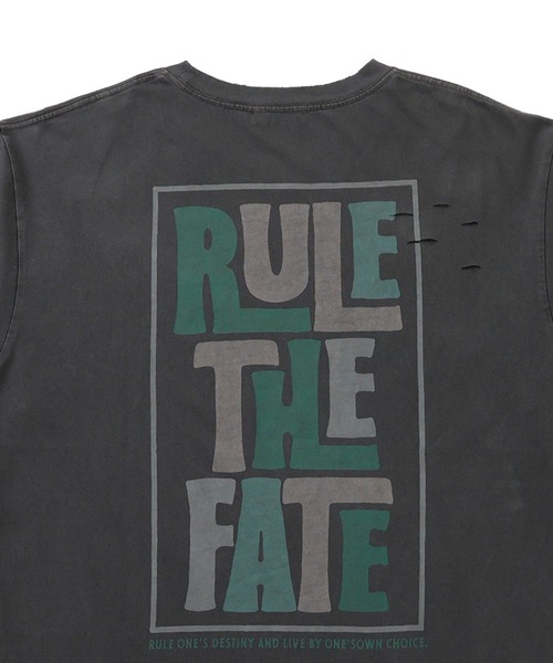 RULE THE FATE(ルールザフェイト)の「RTF VERTICAL TEE/バーティカルTシャツ(Tシャツ/カットソー・メンズ・ベージュ/ブラック・0/2/1)」の10枚目の写真